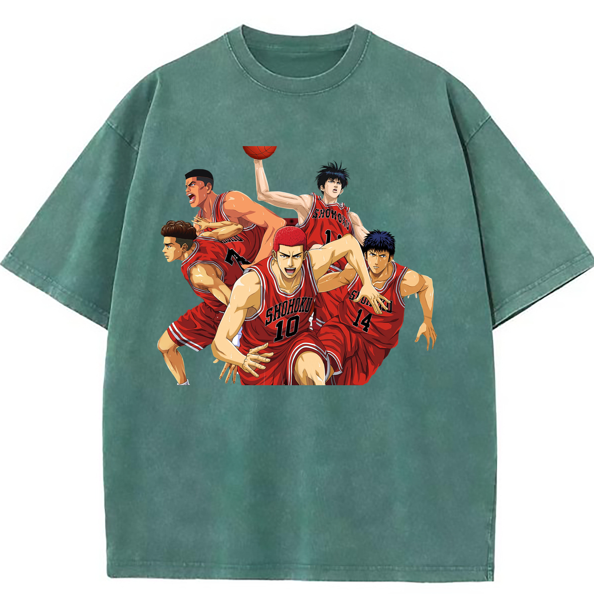 （画像用） SLAM DUNK／スラムダンク 綿100% ヴィンテージ風 半袖Tシャツ（フロントプリント）